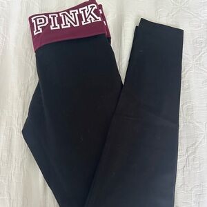 Victoria's Secret Pink Maroon Leggings